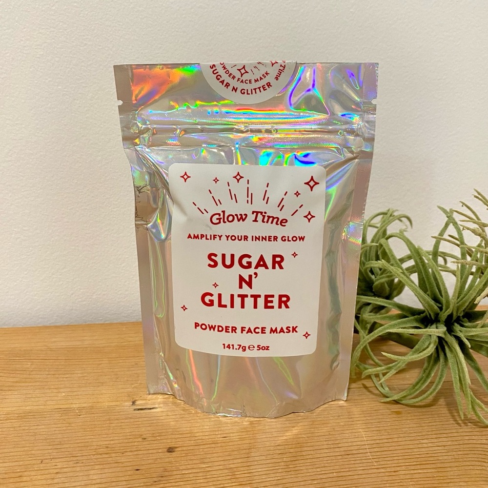 BRAND NEW Sealed Holographic Glow Time Sugar N’ Glitter Powder Face Mask